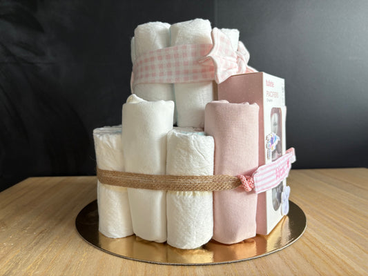 🎀 Tarta de pañales “Alicia” – Edición personalizada con amor